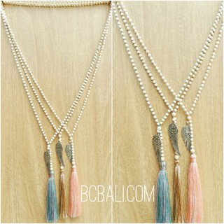 bali stone beads necklace tassels charms leaves fashion wholesale price